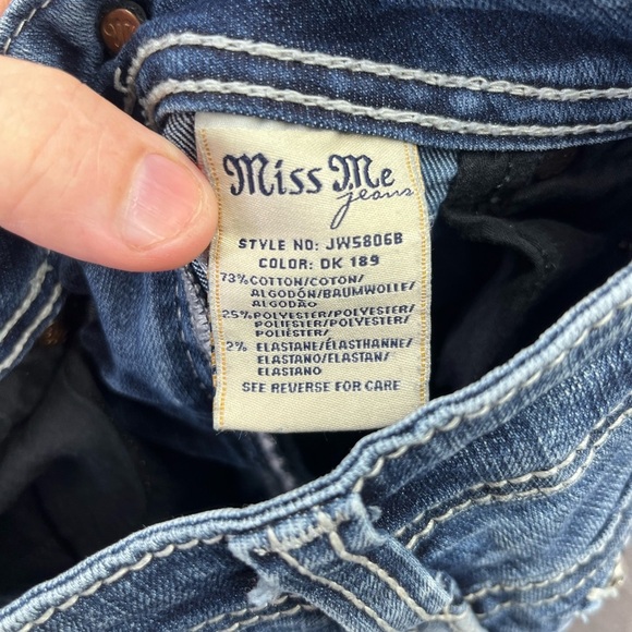 Miss Me Bootcut Denim Jeans Womens 28 Blue Stretxh Enbroidered Flap pocket 2165 - Picture 5 of 12